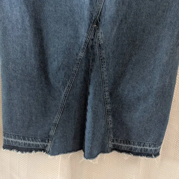 Gap High Rise Blue Denim Maxi Skirt Medium Indigo Size 29 8 Long Jean Skirt Boho - Picture 8 of 12